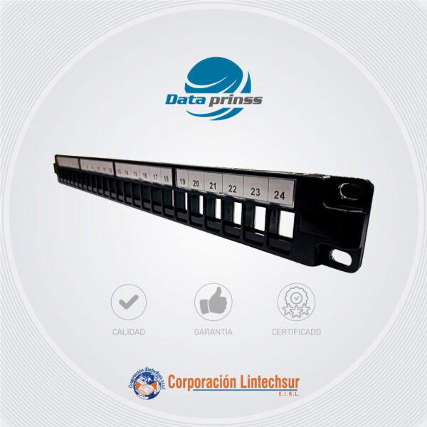 PATCH PANEL DE 24 PUERTOS CAT6A - DATA PRINSS