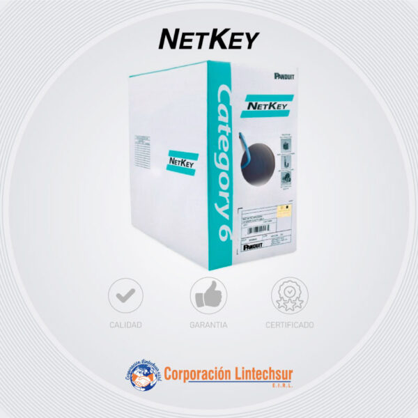 UTP CAT.6 LSZH-1 4Px24 AWG AZUL UTP 305 M. NETKEY