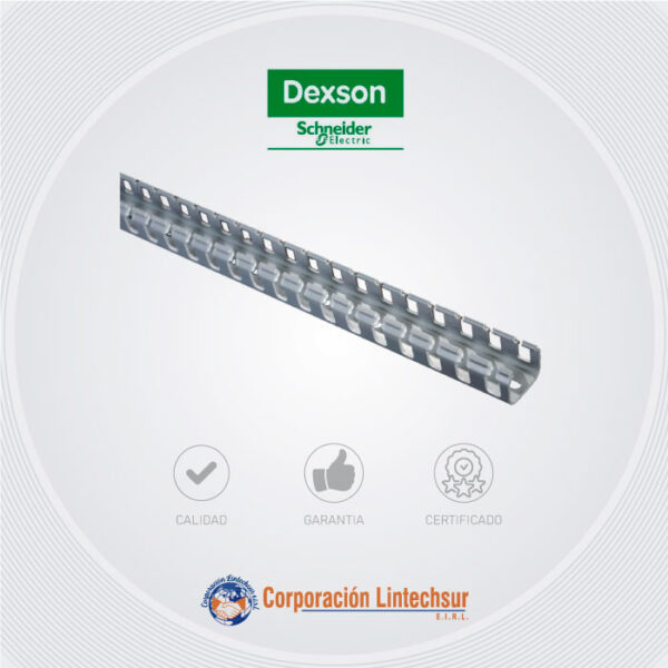 Canaleta Ranurada 25x25 2M Dexsib Gris DXN10032