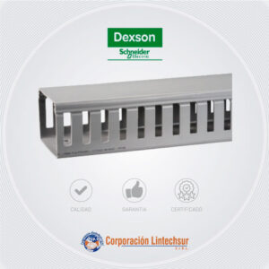 Canaleta Ranurada 80x60 2M Dexson Gris DXN10112