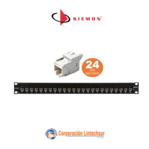 Patch Panel Modular 24 Puertos UltraMAX Cat6 Negro