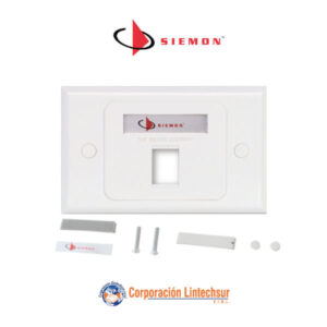 Placa-de-pared-1-Puertos-MAX-Horizontal-Blanca