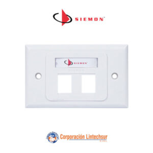 Placa-de-pared-10G-horizontal-2-puertos,-para-jacks-Z-MAX,-MAX