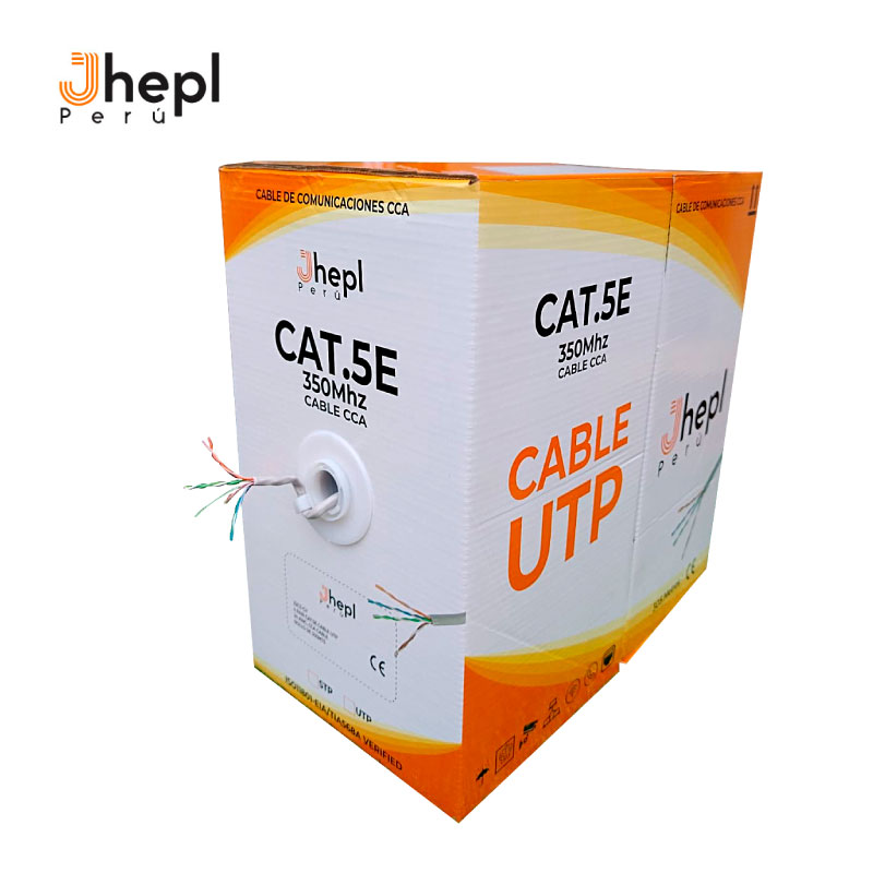 cable cca utp cat 5 rollo de 305 metros jhepl
