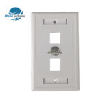 Face plate 2 puertos etiquet orisontal